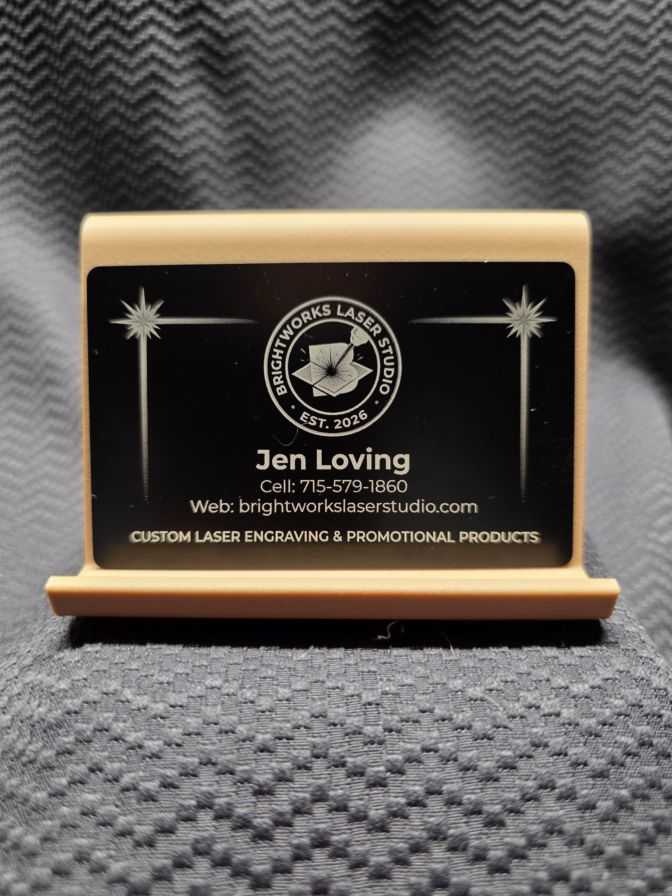 laser engraved business cards